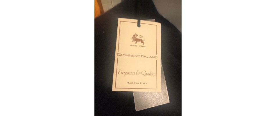 100% cashmere Made in italy
